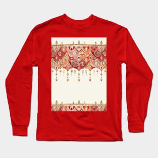 Royal Red Art Deco Double Drop Long Sleeve T-Shirt